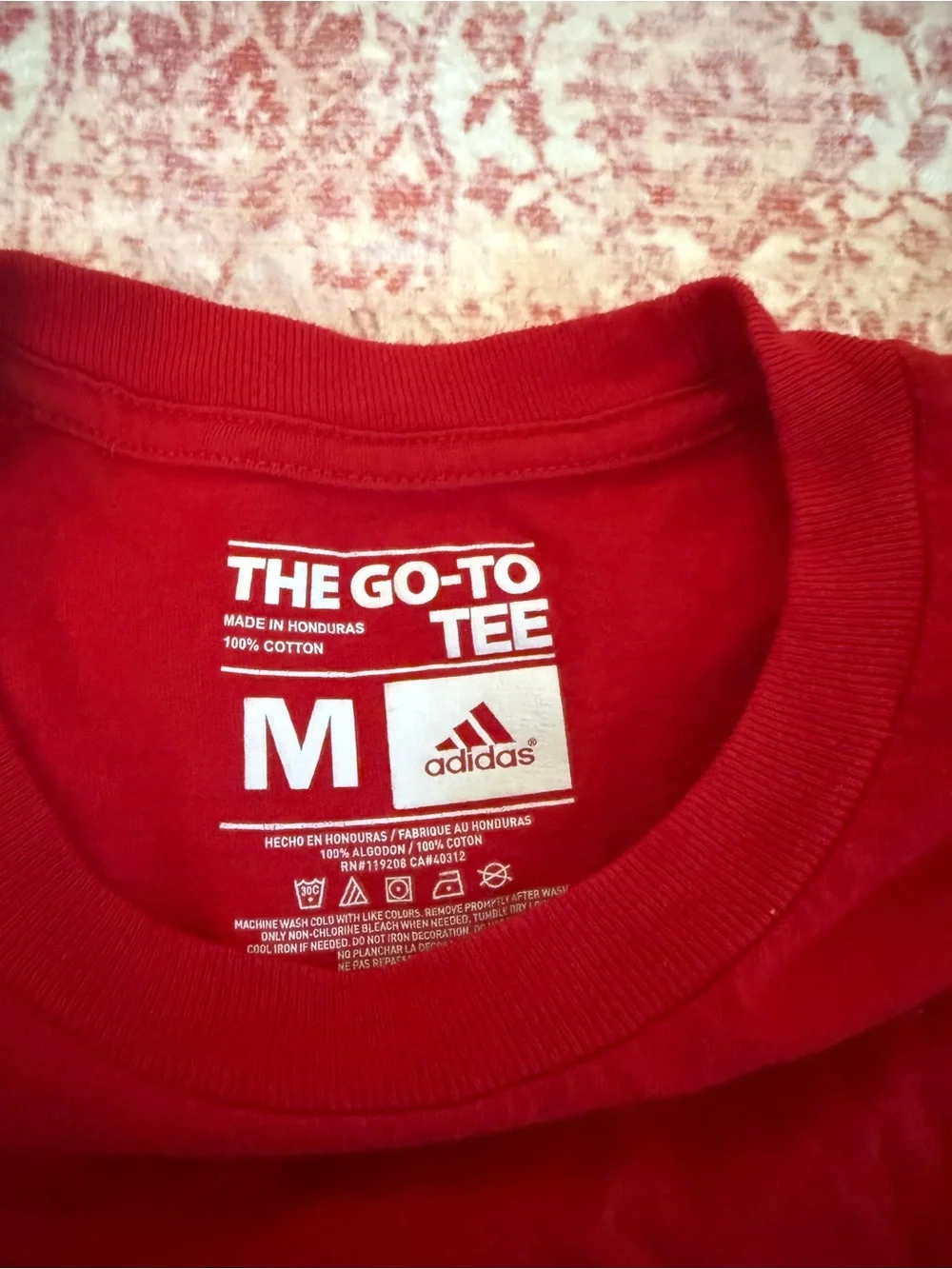 adidas Red Graphic 'The Go-To Tee' Crewneck